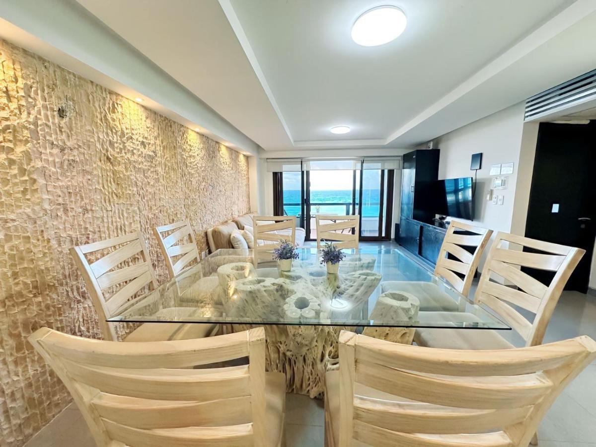 Amazing Beachfront Apartment Cancún Exterior foto
